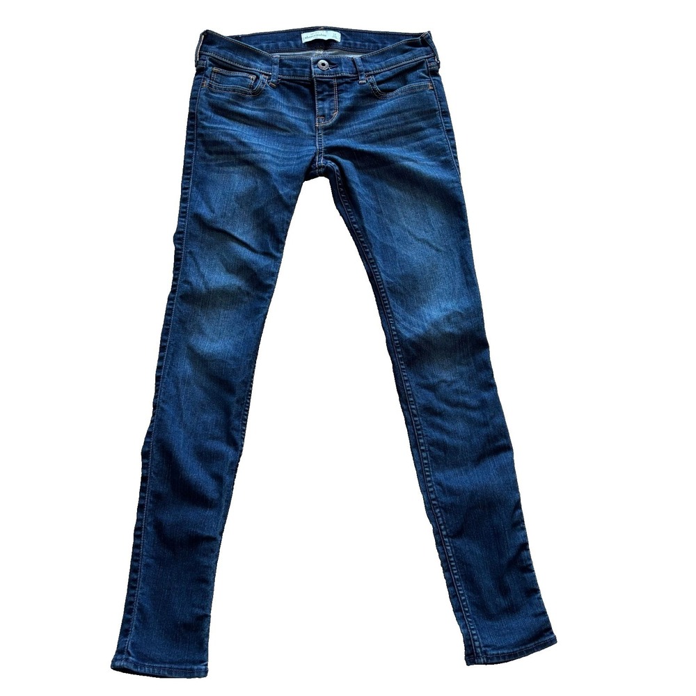 Abercrombie Kids Girls Dark Wash Skinny Jeans Size 14 Denim Stretch Classic